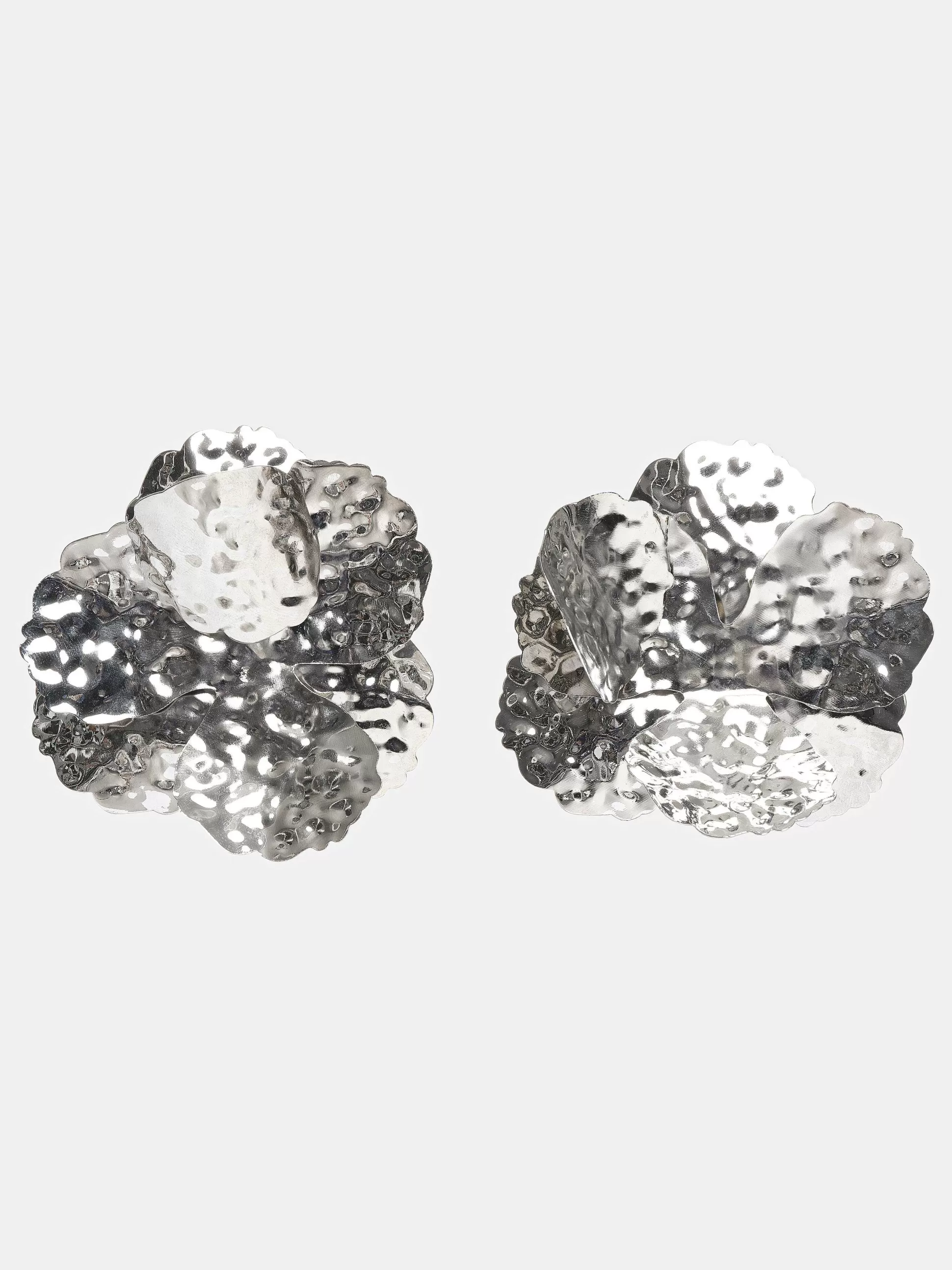 Source Unknown Boucles D'Oreilles Petales Irregulieres, Argent Flash Sale