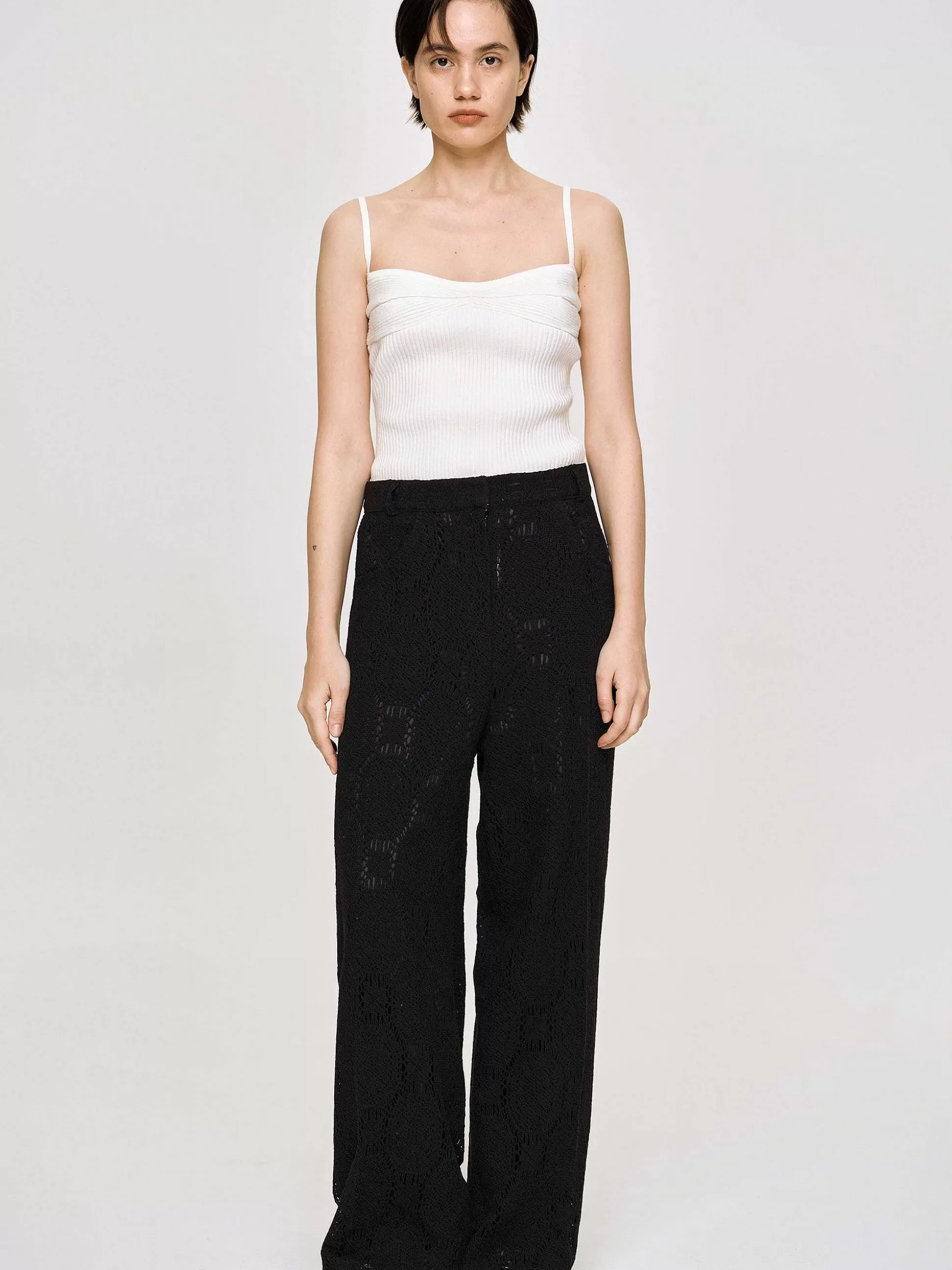 Source Unknown Camisole En Tricot Cotele, Blanc Clearance