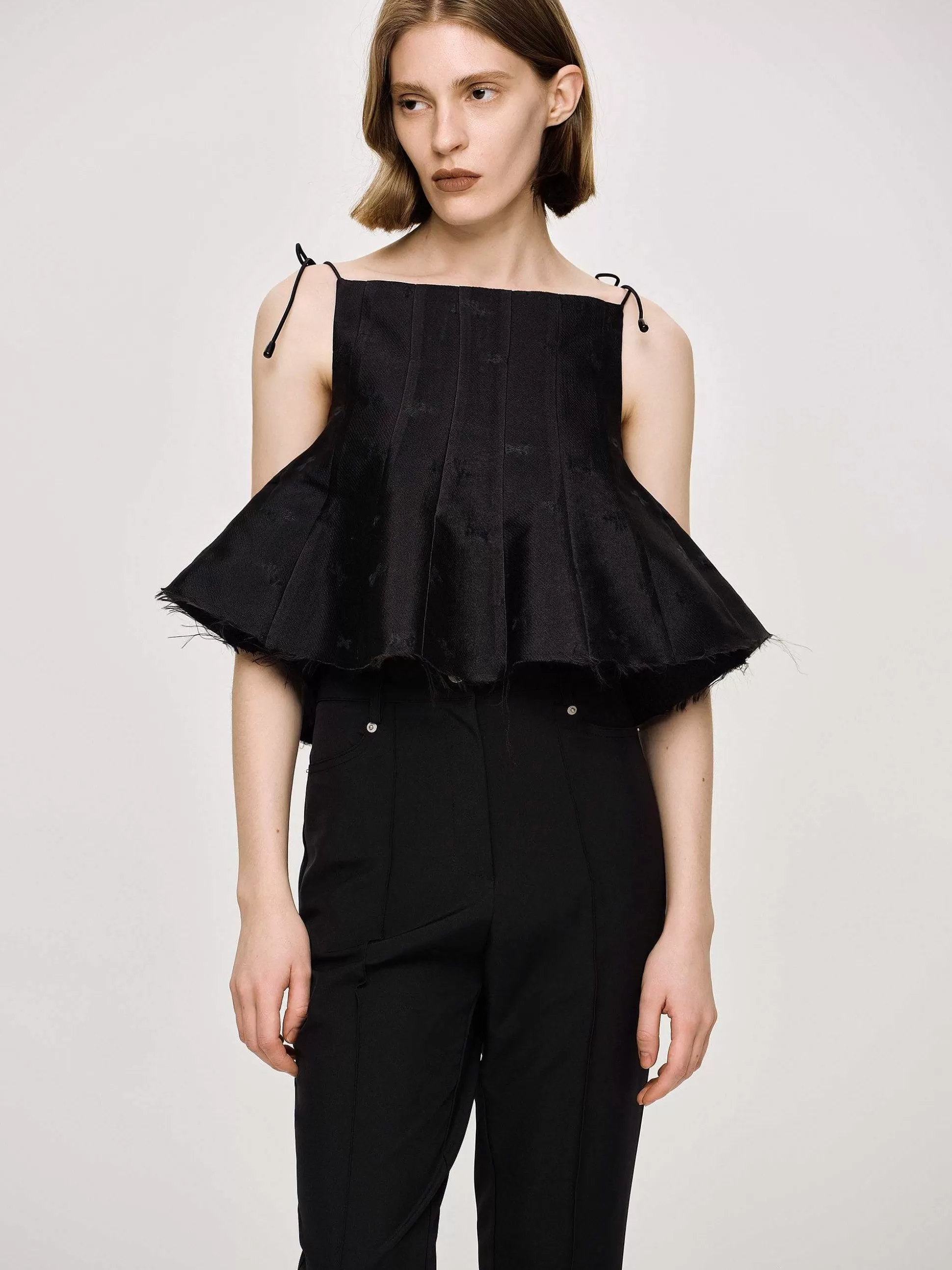 Source Unknown Camisole Extra Courte, Noir Clearance