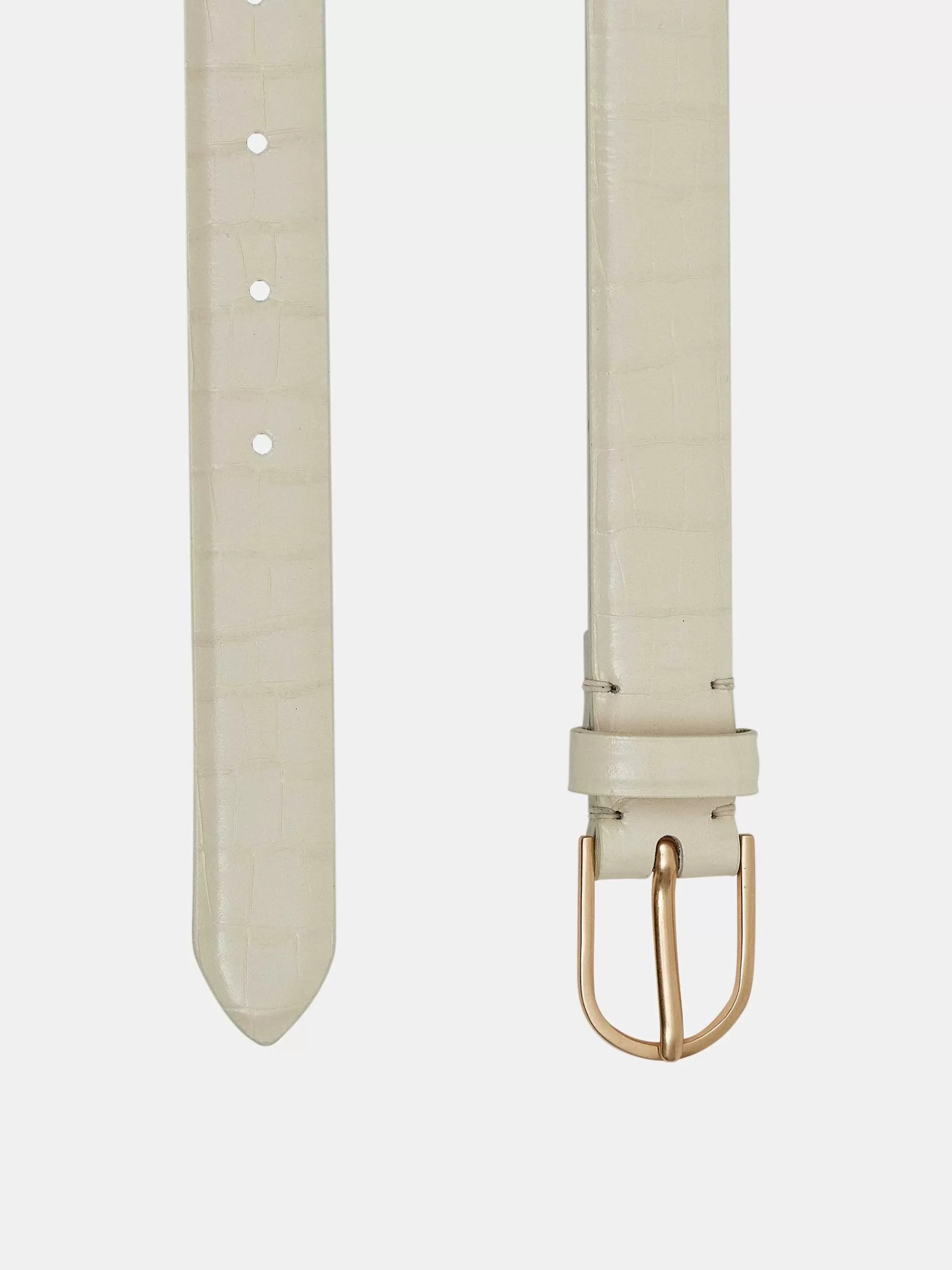 Source Unknown Ceinture Effet Croco, Ivoire Outlet