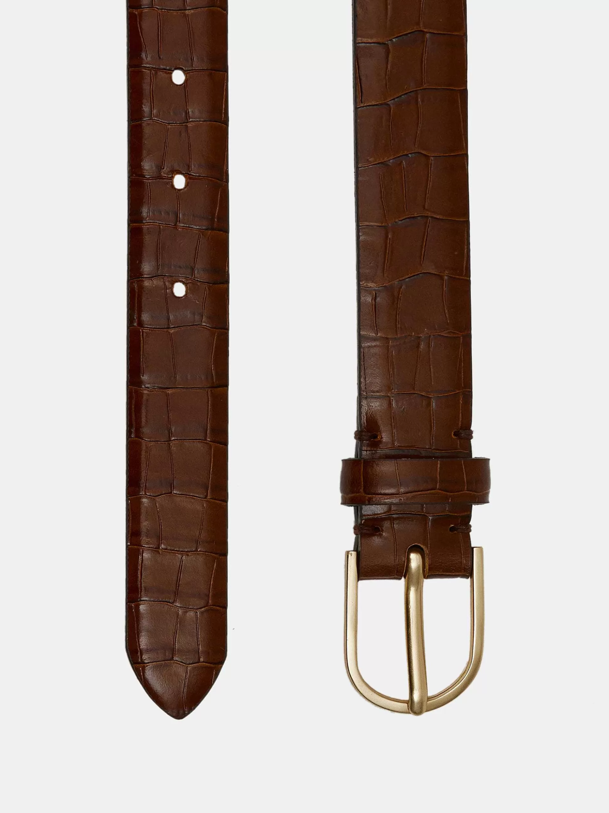 Source Unknown Ceinture Effet Croco, Marron Outlet