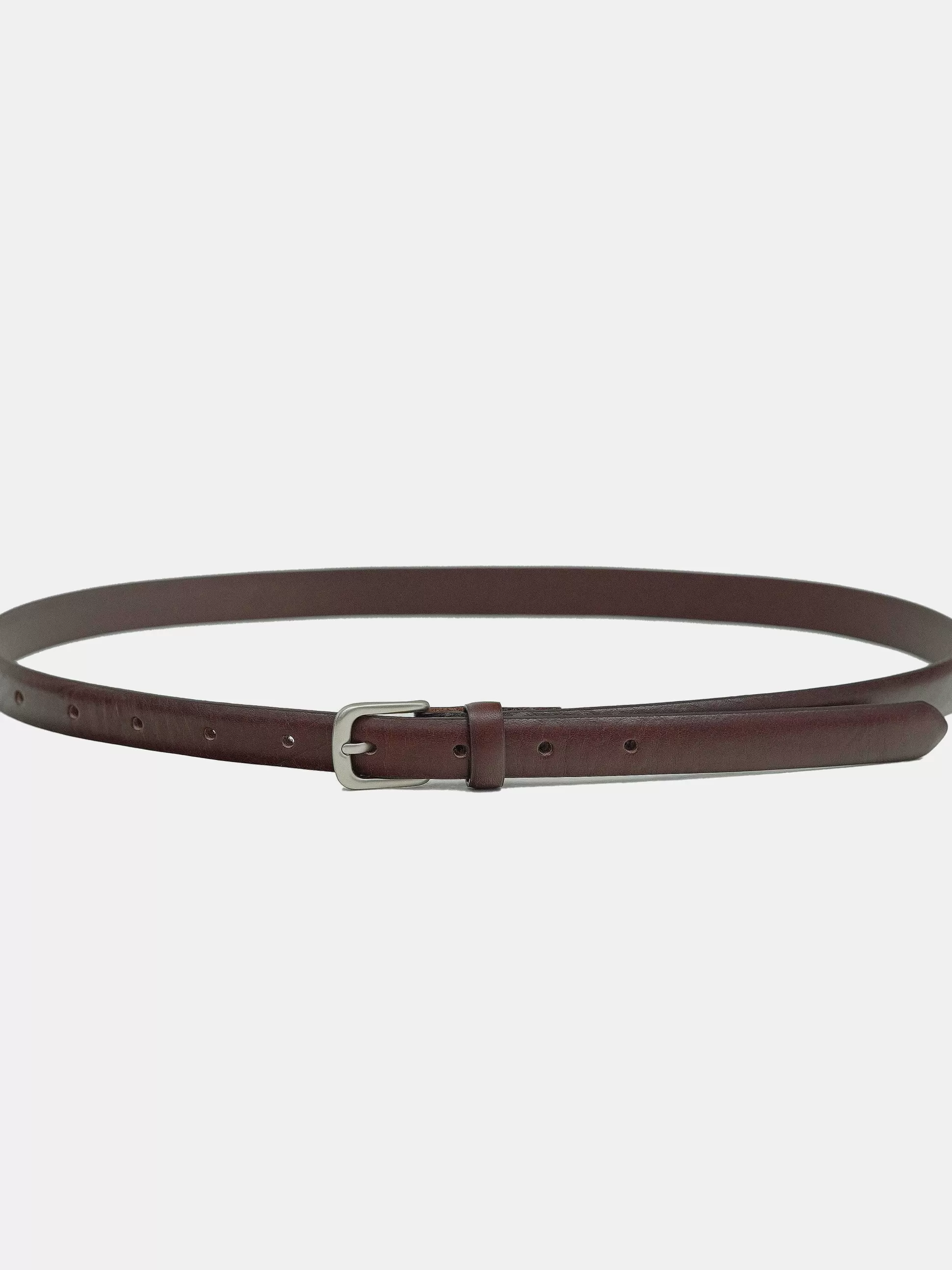 Source Unknown Ceinture Fine En Cuir, Marron Fashion