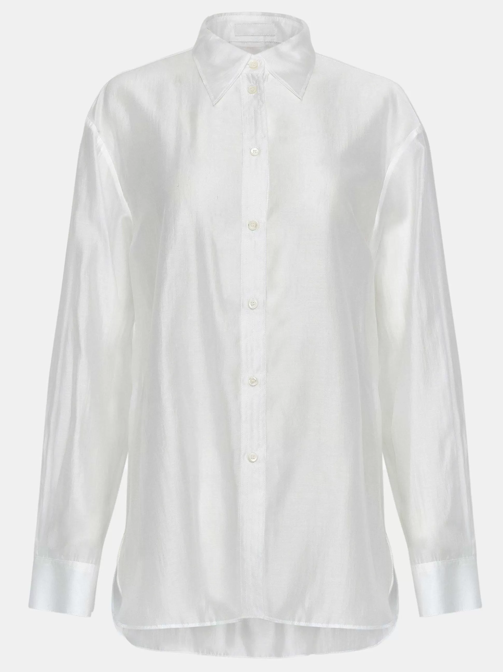Source Unknown Chemise Boutonnee Transparente, Blanche Discount