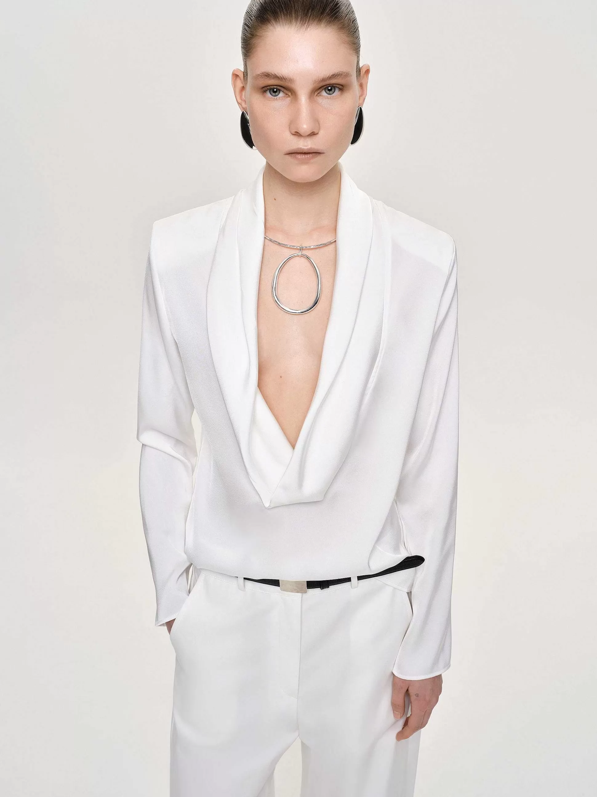 Source Unknown Chemisier Leiva A Dos Benitier, Blanc Fashion