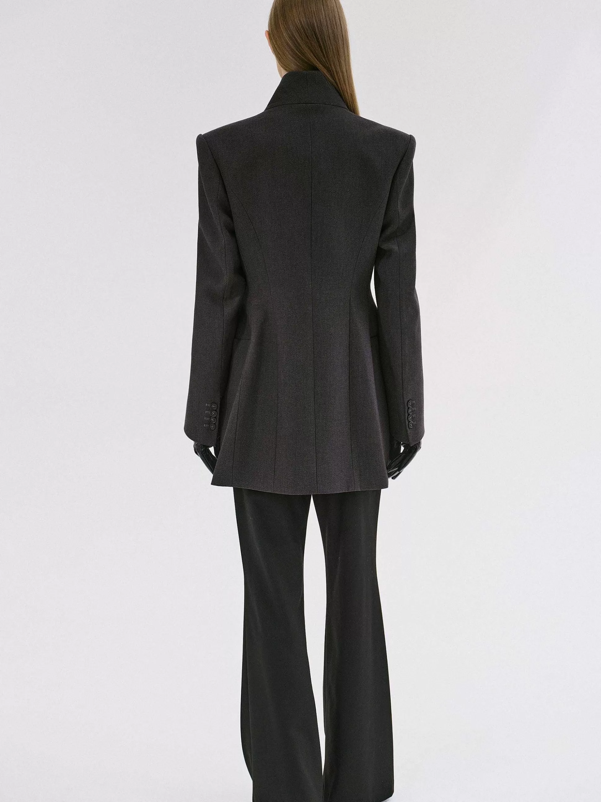 Source Unknown Corrin Wrap Blazer, Charbon Best Sale