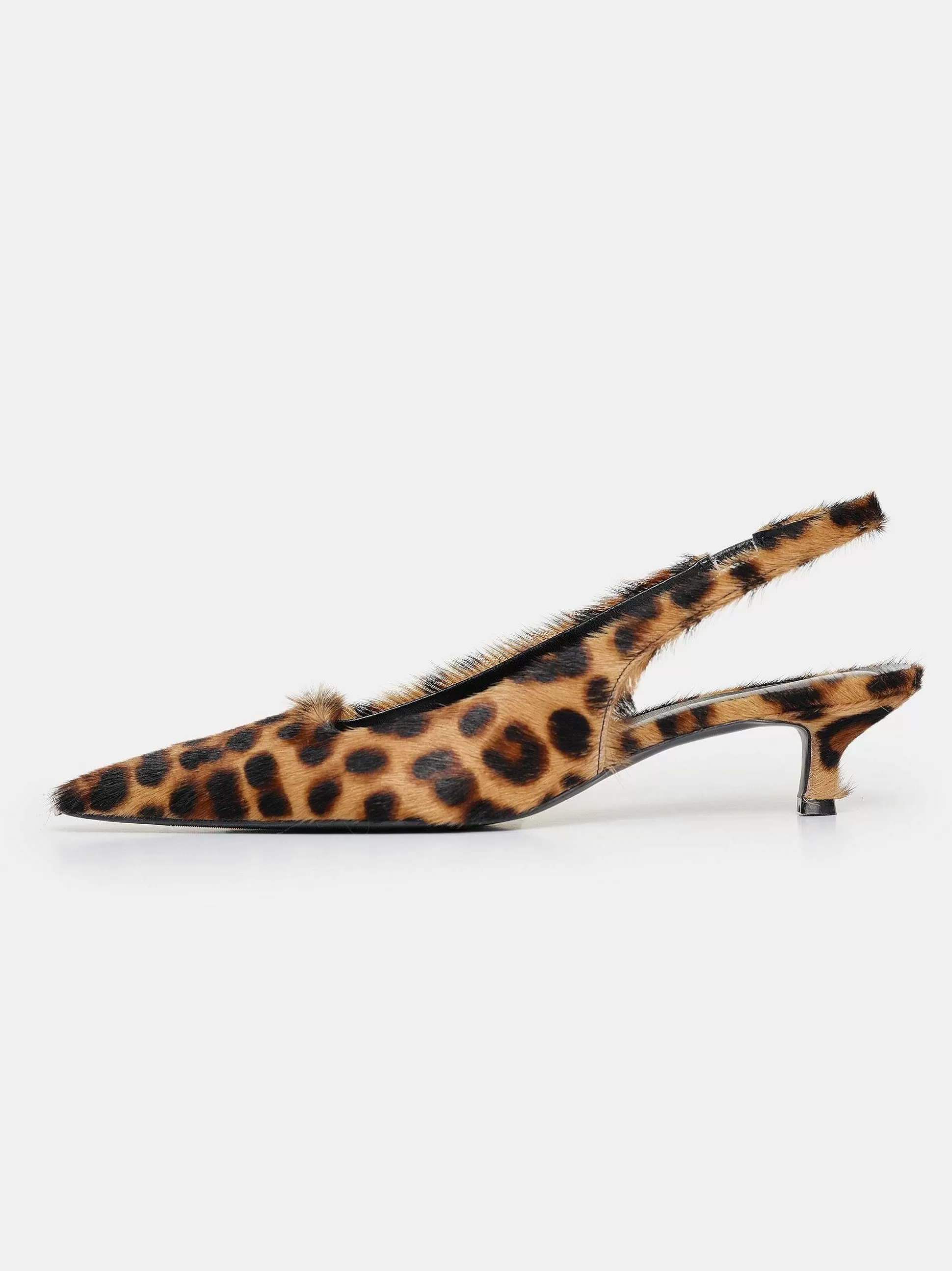 Source Unknown Escarpins A Bride Arriere En Poils De Vache Nalita, Marron Leo Cheap