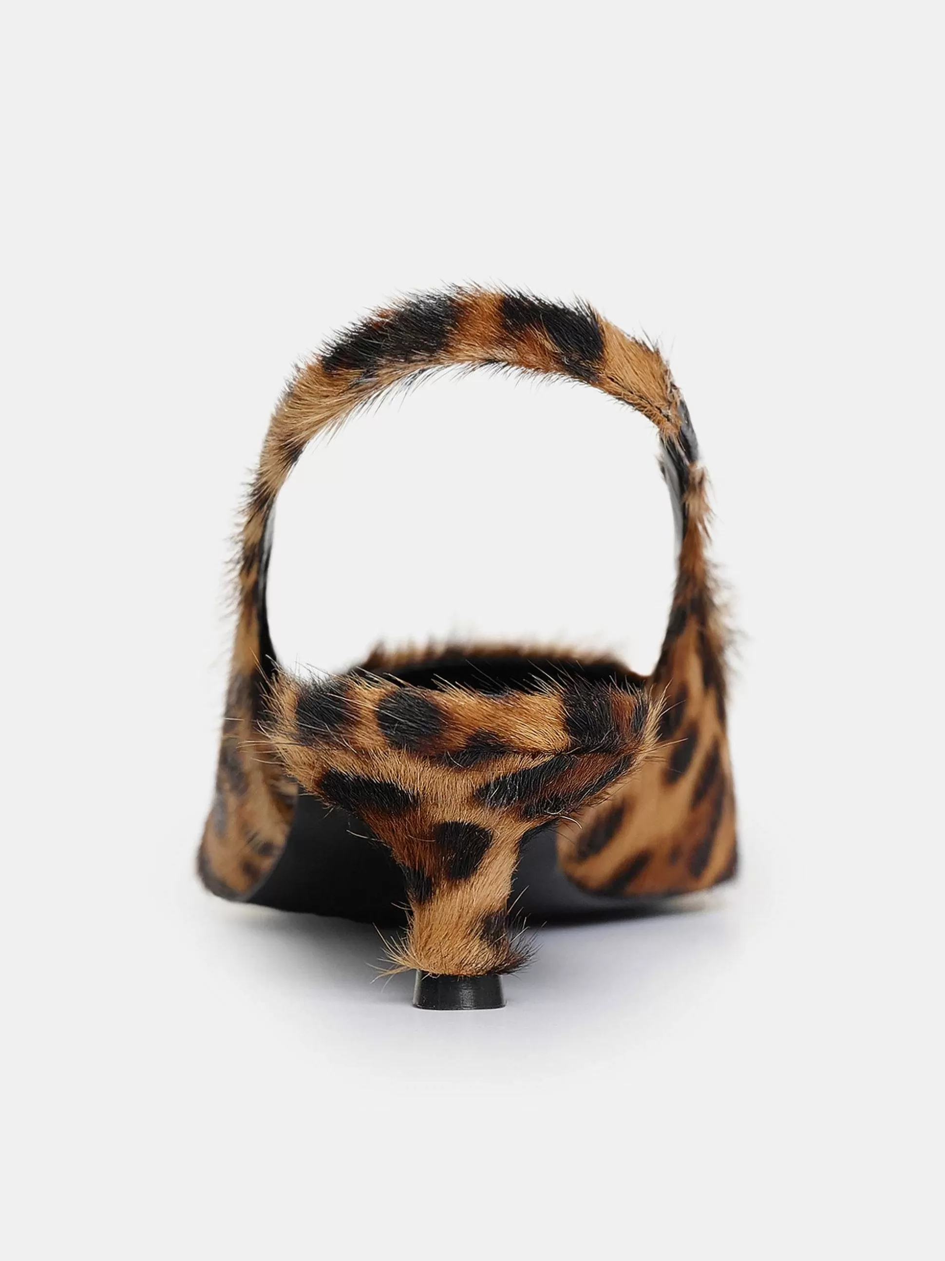 Source Unknown Escarpins A Bride Arriere En Poils De Vache Nalita, Marron Leo Cheap