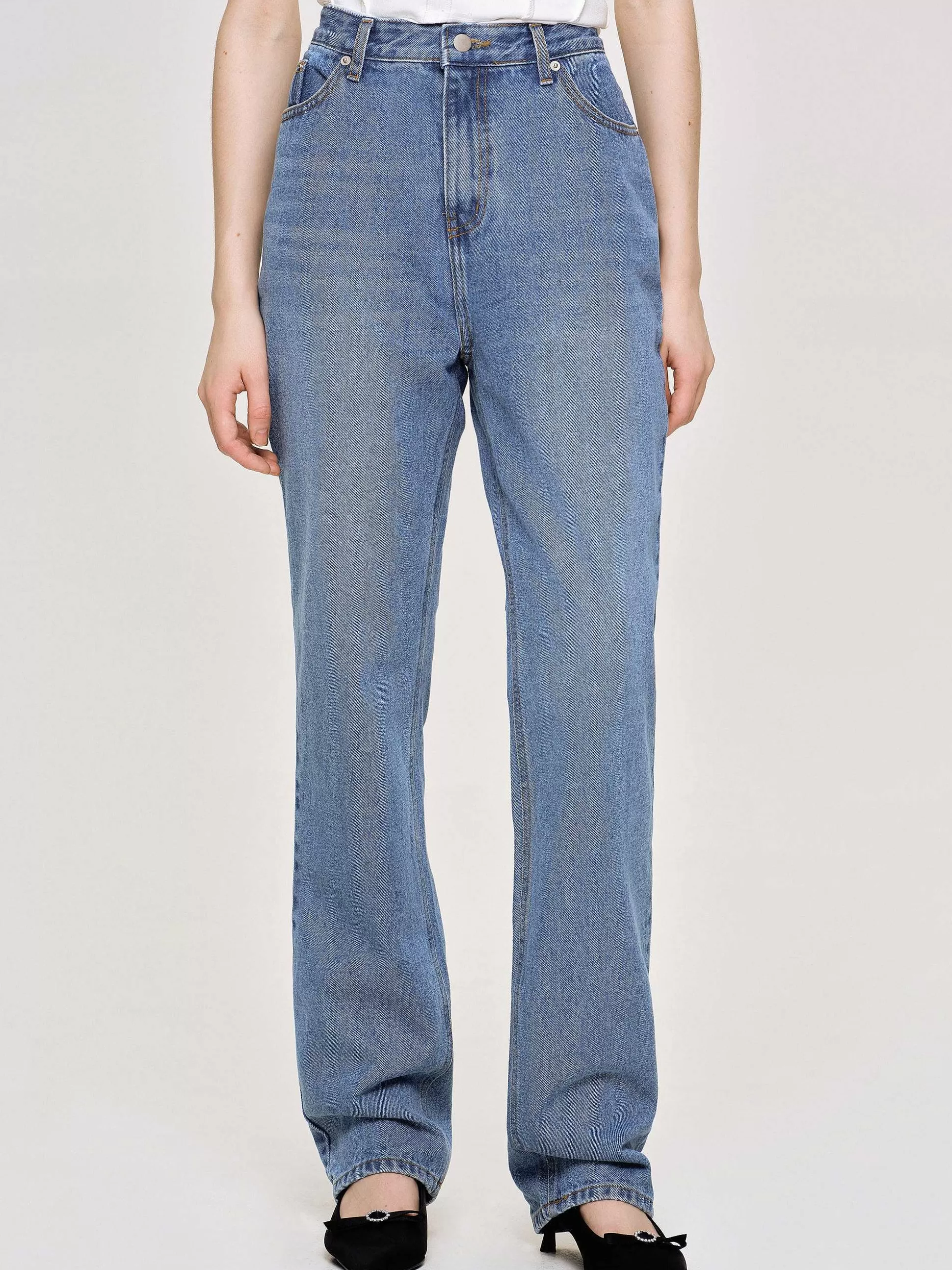 Source Unknown Jean Slim Pleine Longueur, Bleu Moyen Store
