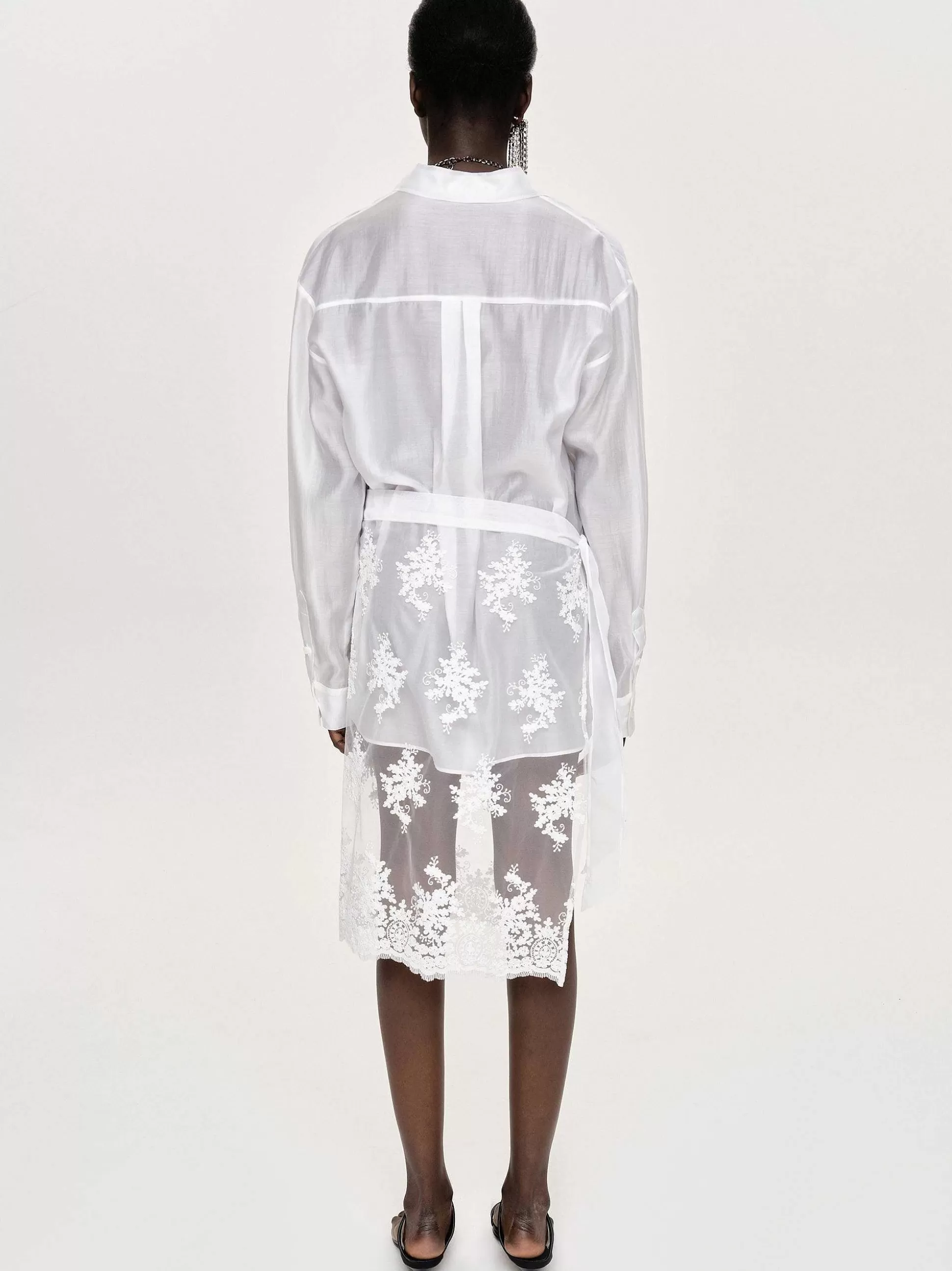 Source Unknown Jupe Portefeuille A Applique Floral, Blanc Online