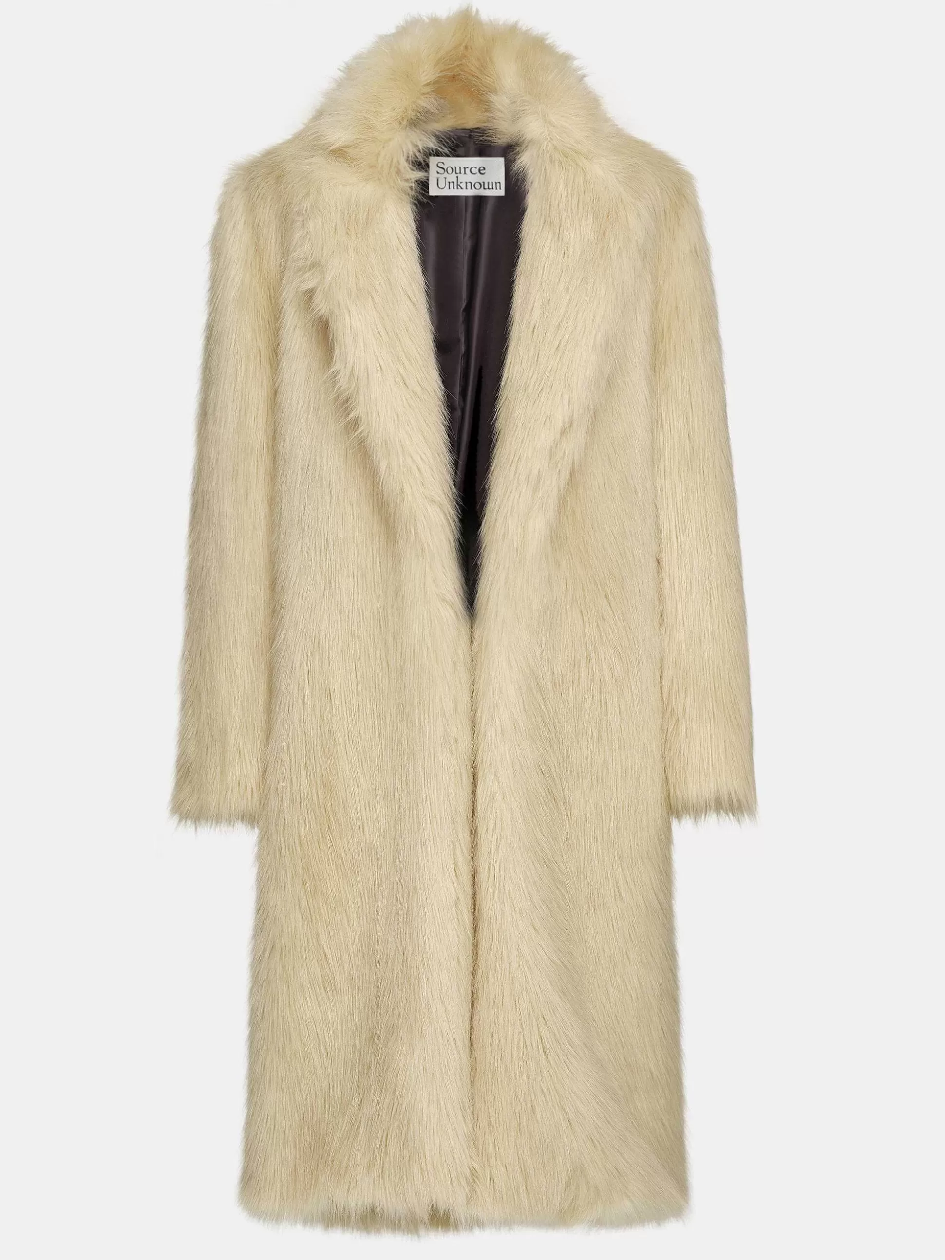 Source Unknown Manteau Grand-Pere Surdimensionne En Fourrure Wallis, Creme Toscane Shop