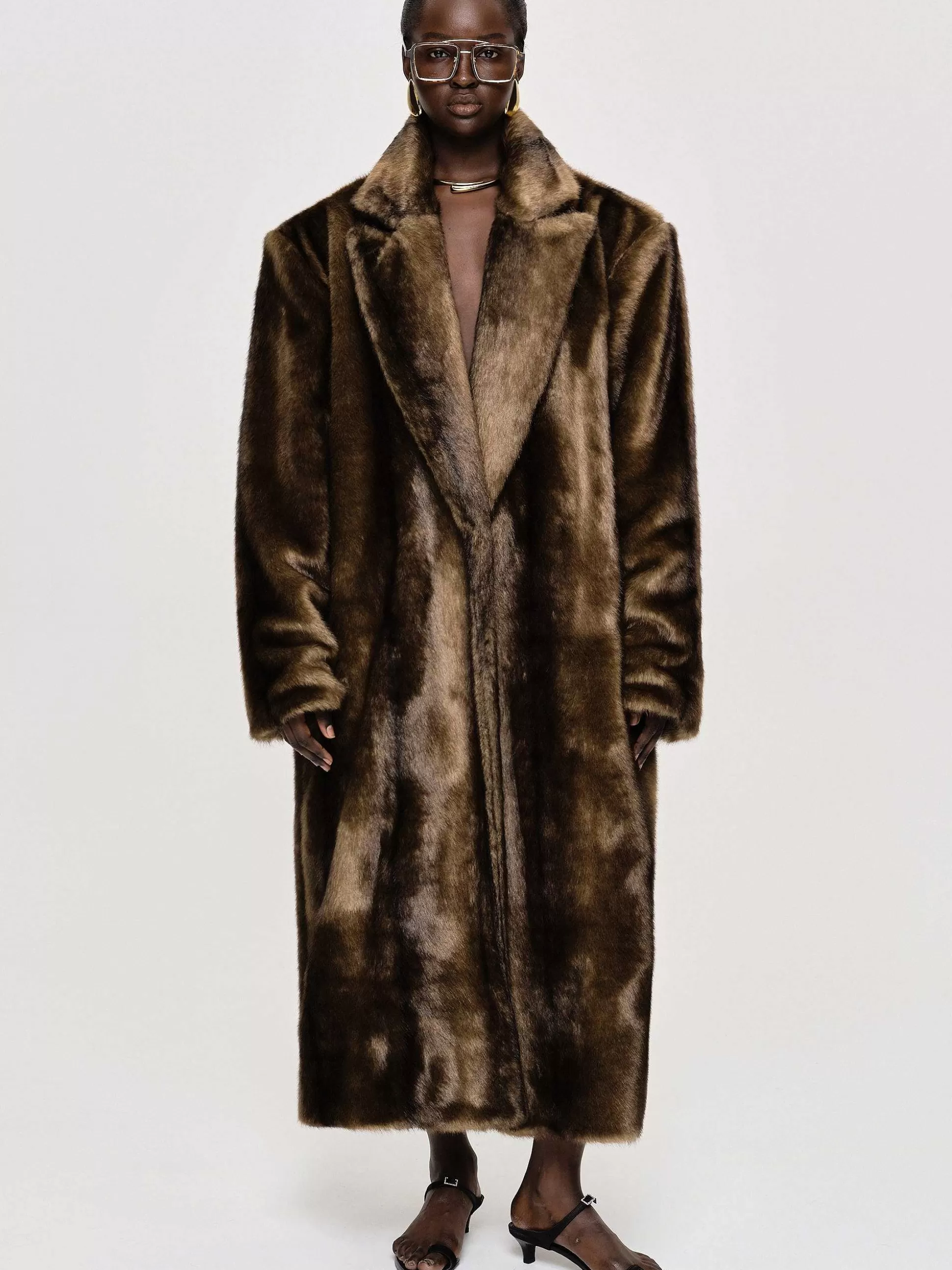Source Unknown Manteau Grand-Pere Surdimensionne En Fourrure Wallis, Expresso Online