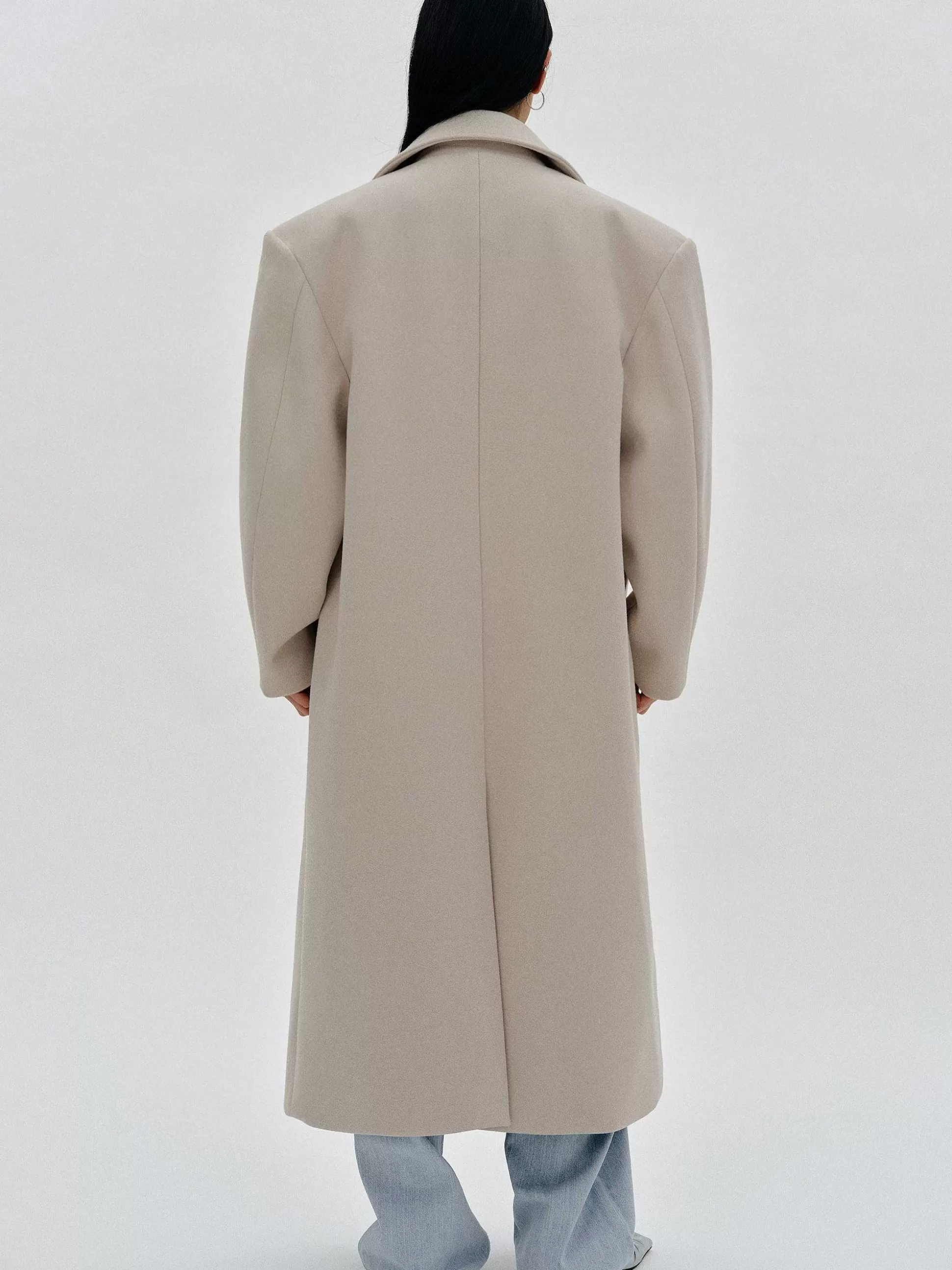Source Unknown Manteau Grand-Pere Surdimensionne Wallis, Beige Online