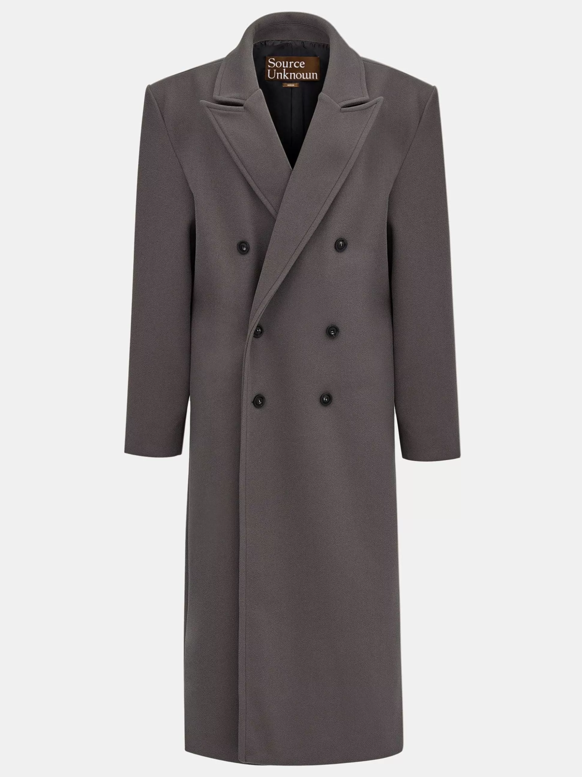 Source Unknown Manteau Grand-Pere Surdimensionne Wallis, Gris Store