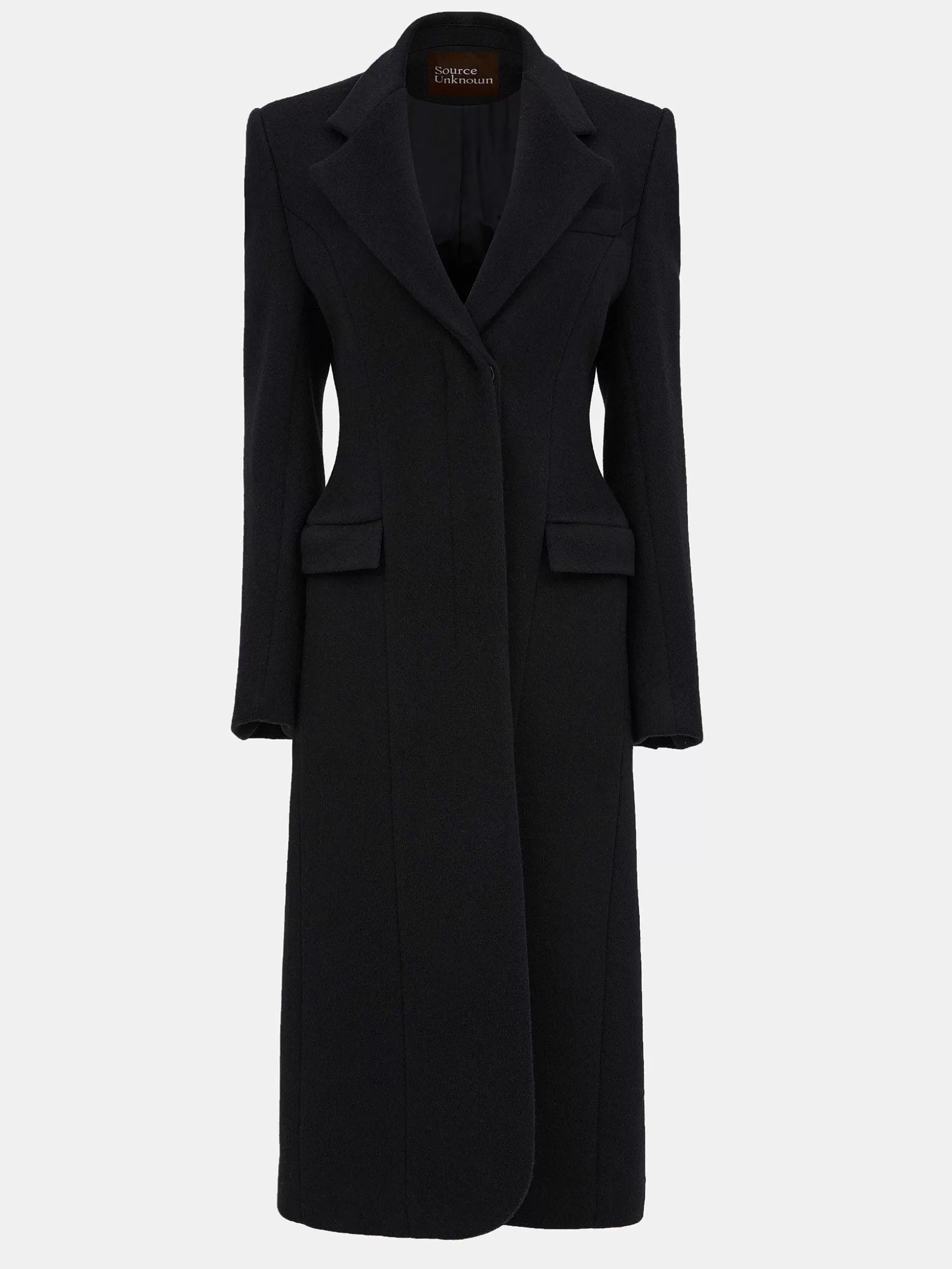 Source Unknown Manteau Sablier Holin, Noir Fashion