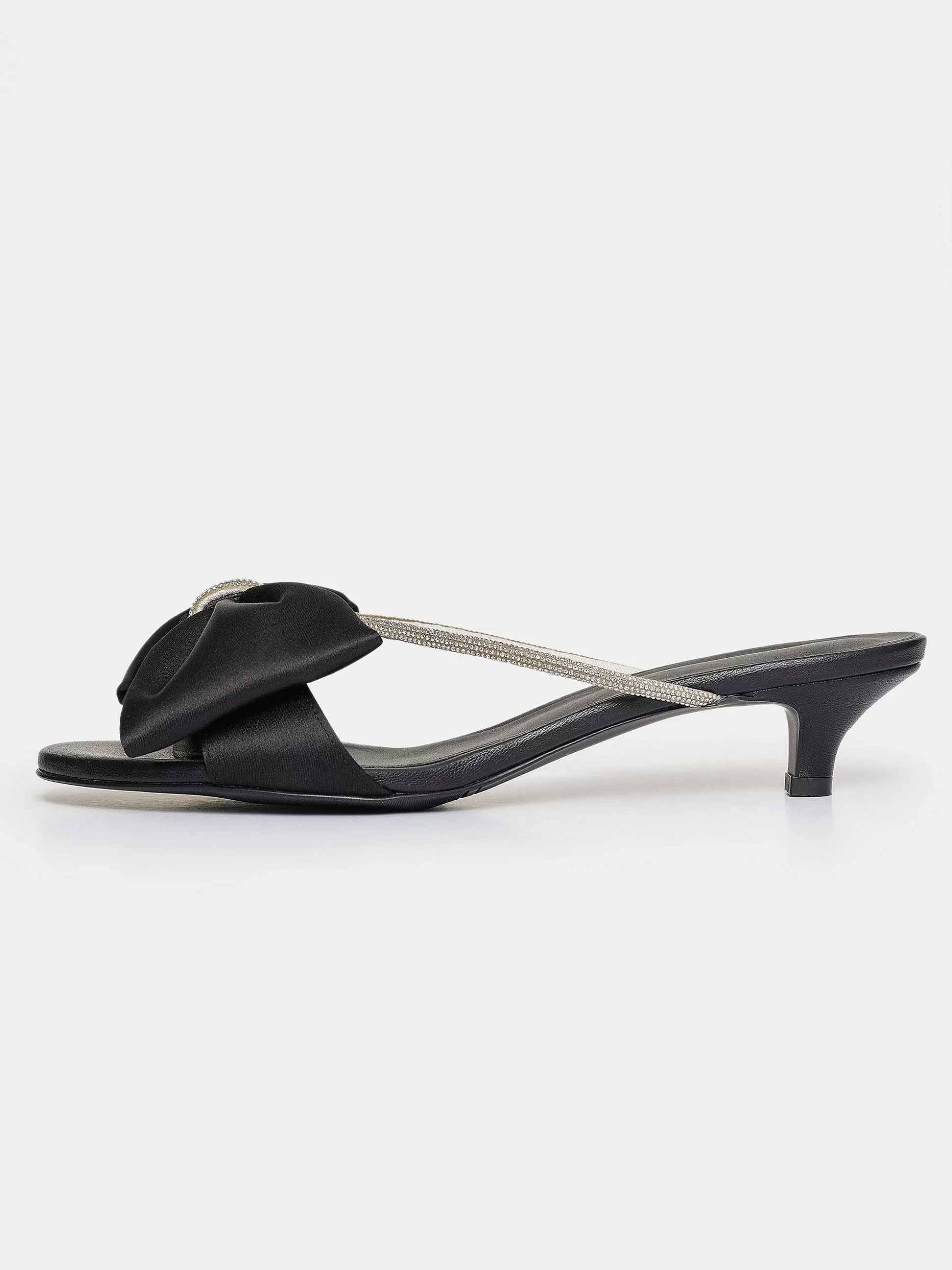 Source Unknown Mules Ornees De Cristaux Kaia, Noir Cheap