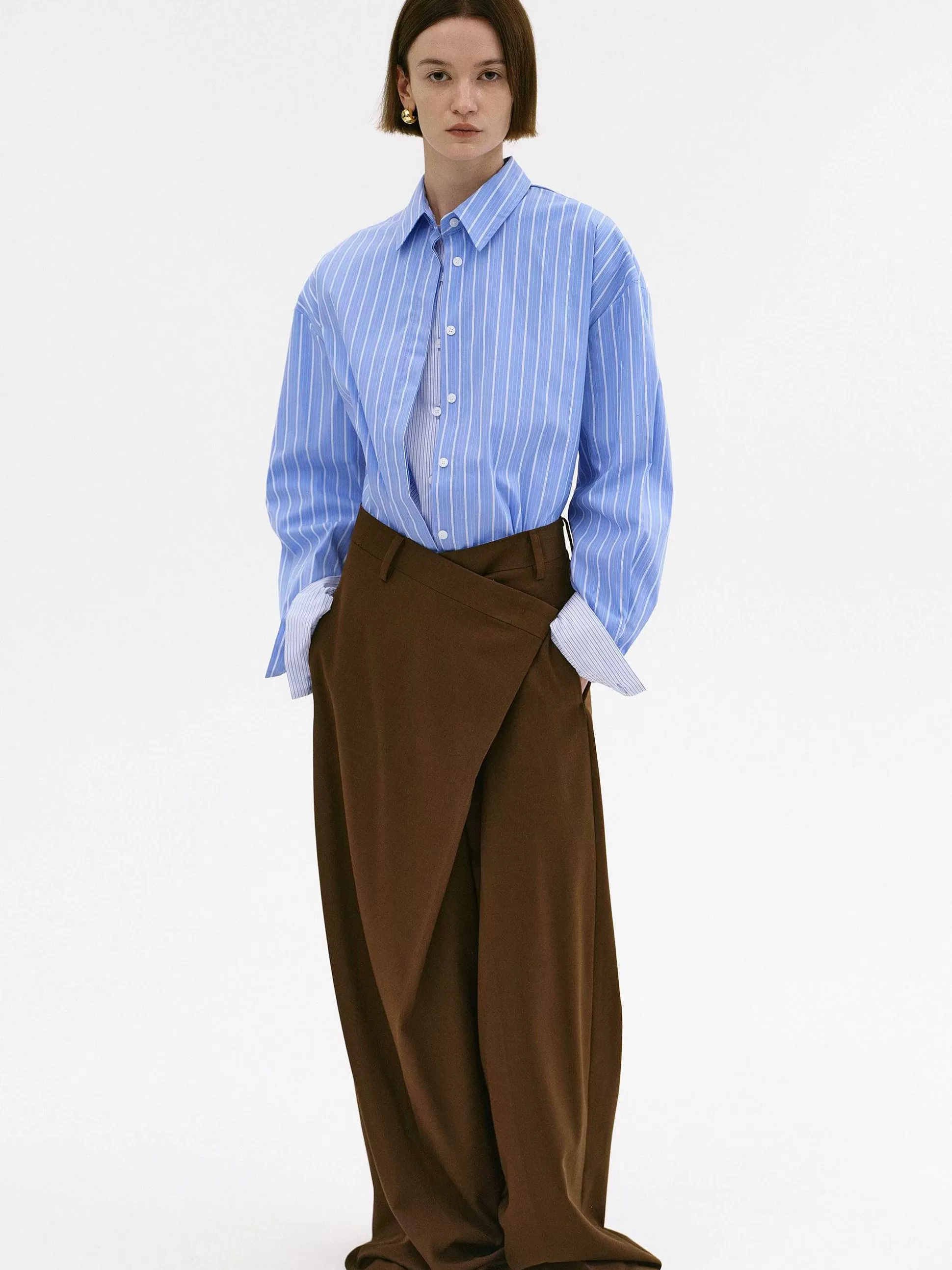 Source Unknown Pantalon Croise Rennert, Marron Selle Store