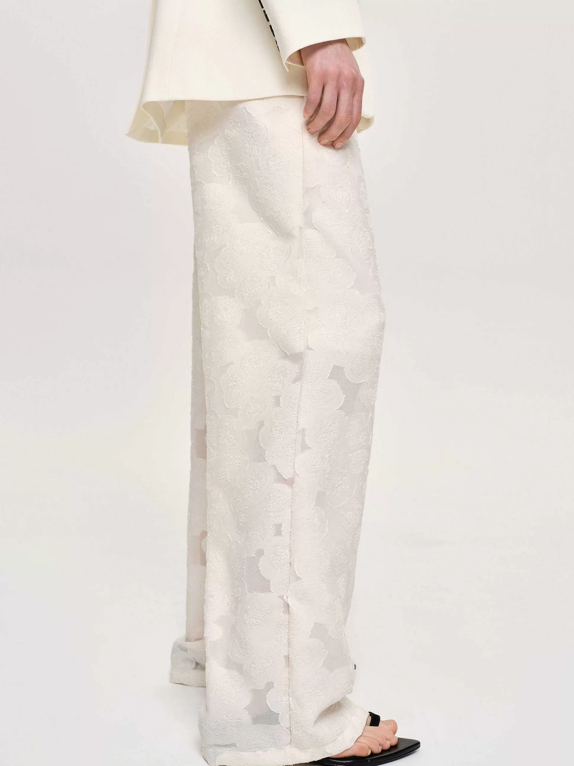 Source Unknown Pantalon Jacquard A Cordon, Ivoire Cheap