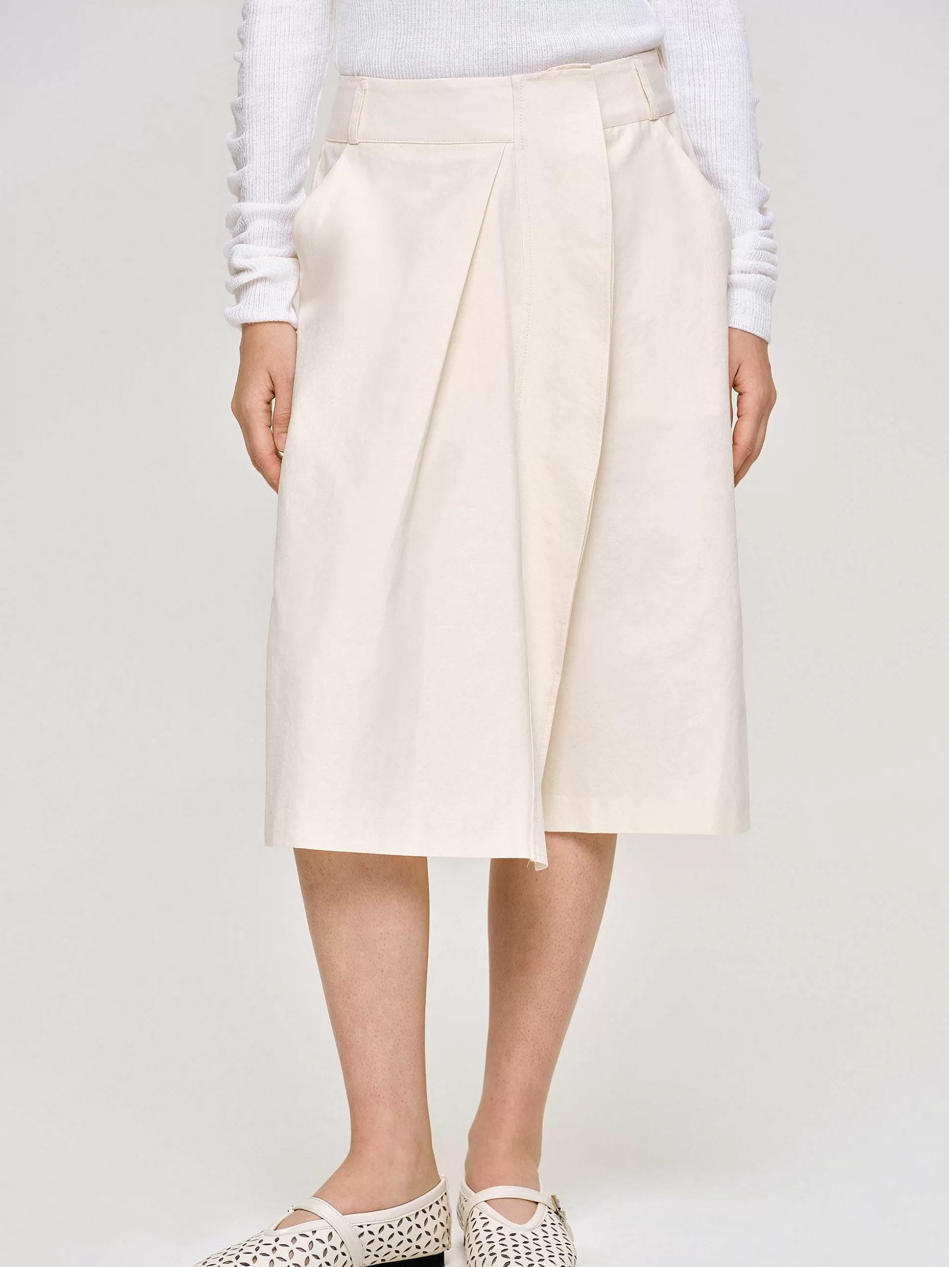 Source Unknown Short Enveloppe En Coton, Amande Cheap