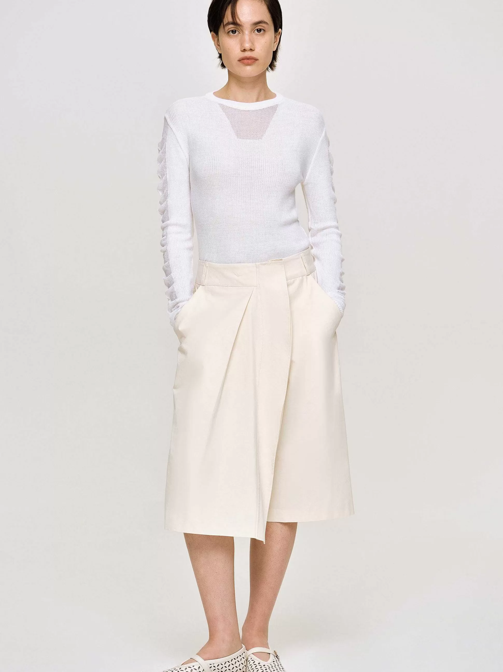 Source Unknown Short Enveloppe En Coton, Amande Shop