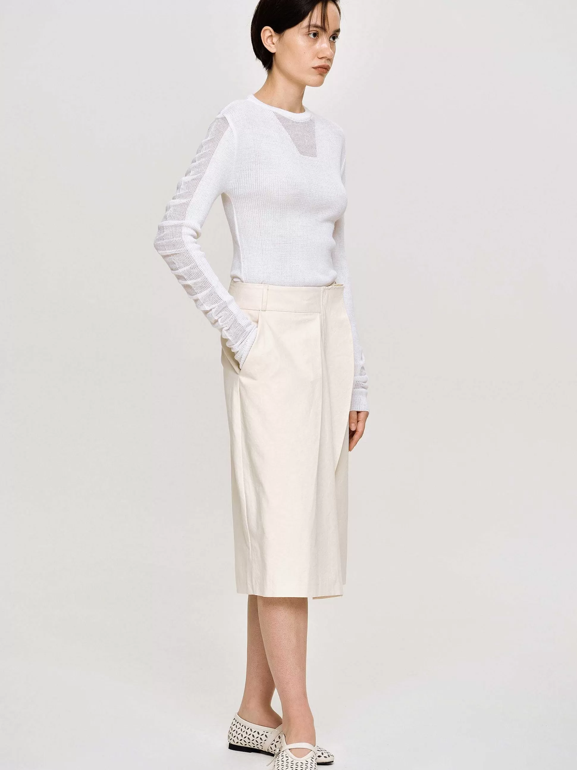 Source Unknown Short Enveloppe En Coton, Amande Shop