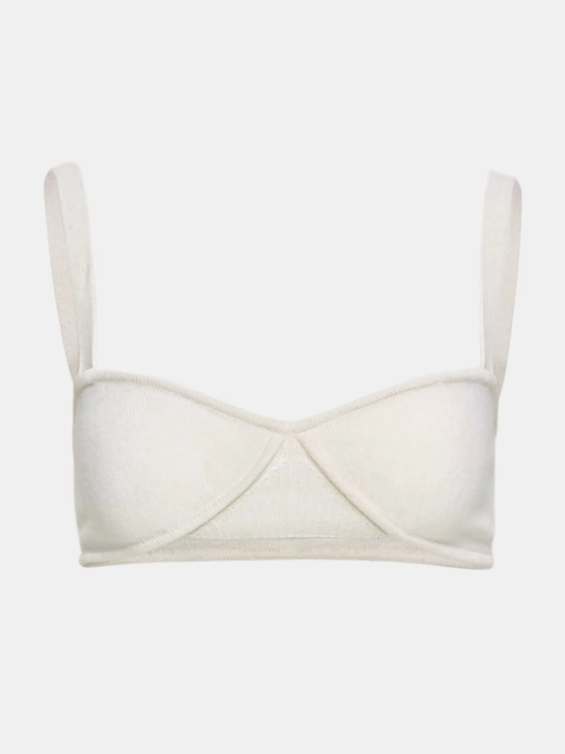 Source Unknown Soutien-Gorge En Tricot Cotele, Blanc Store