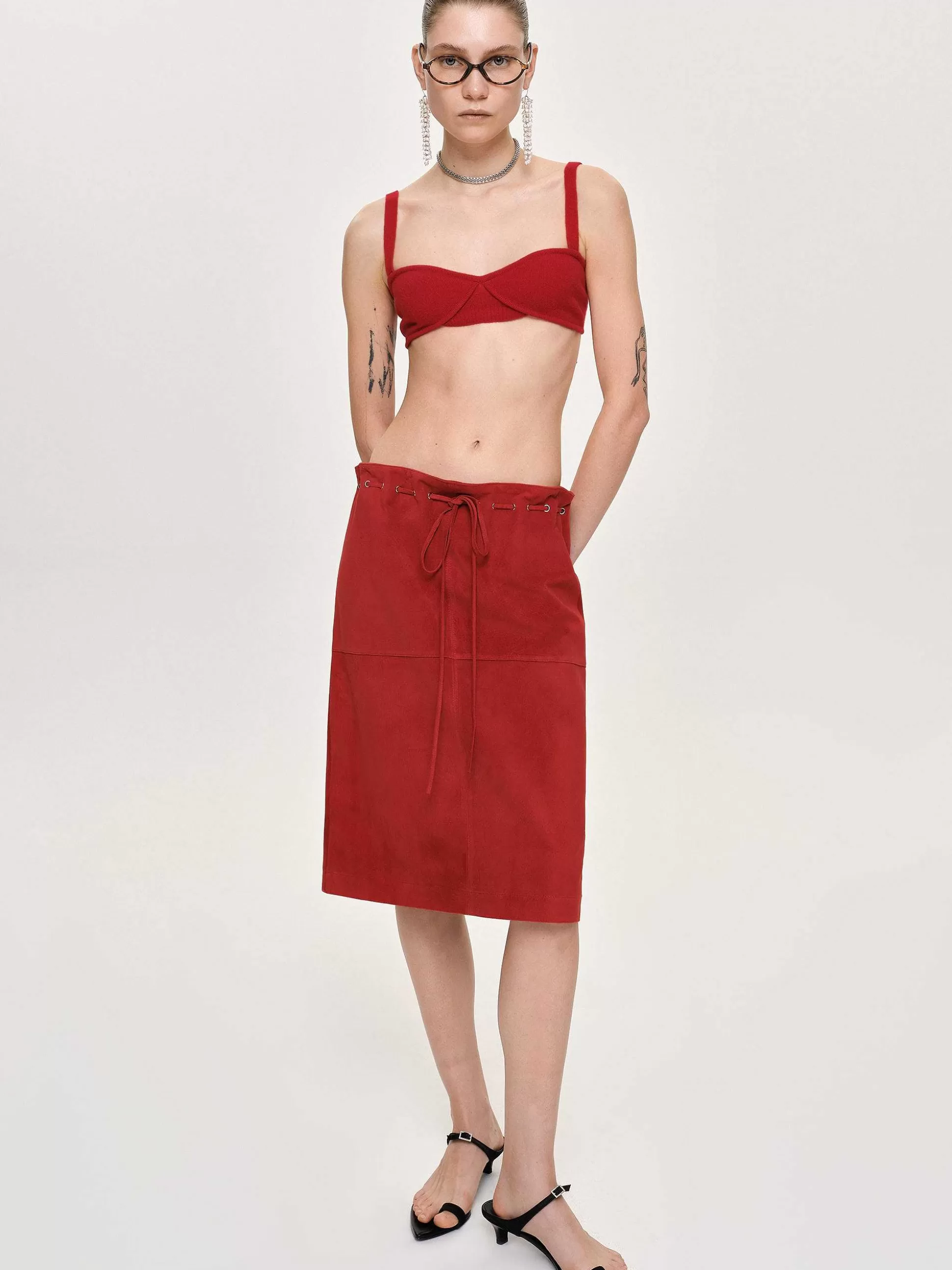 Source Unknown Soutien-Gorge En Tricot Cotele, Rouge Shop