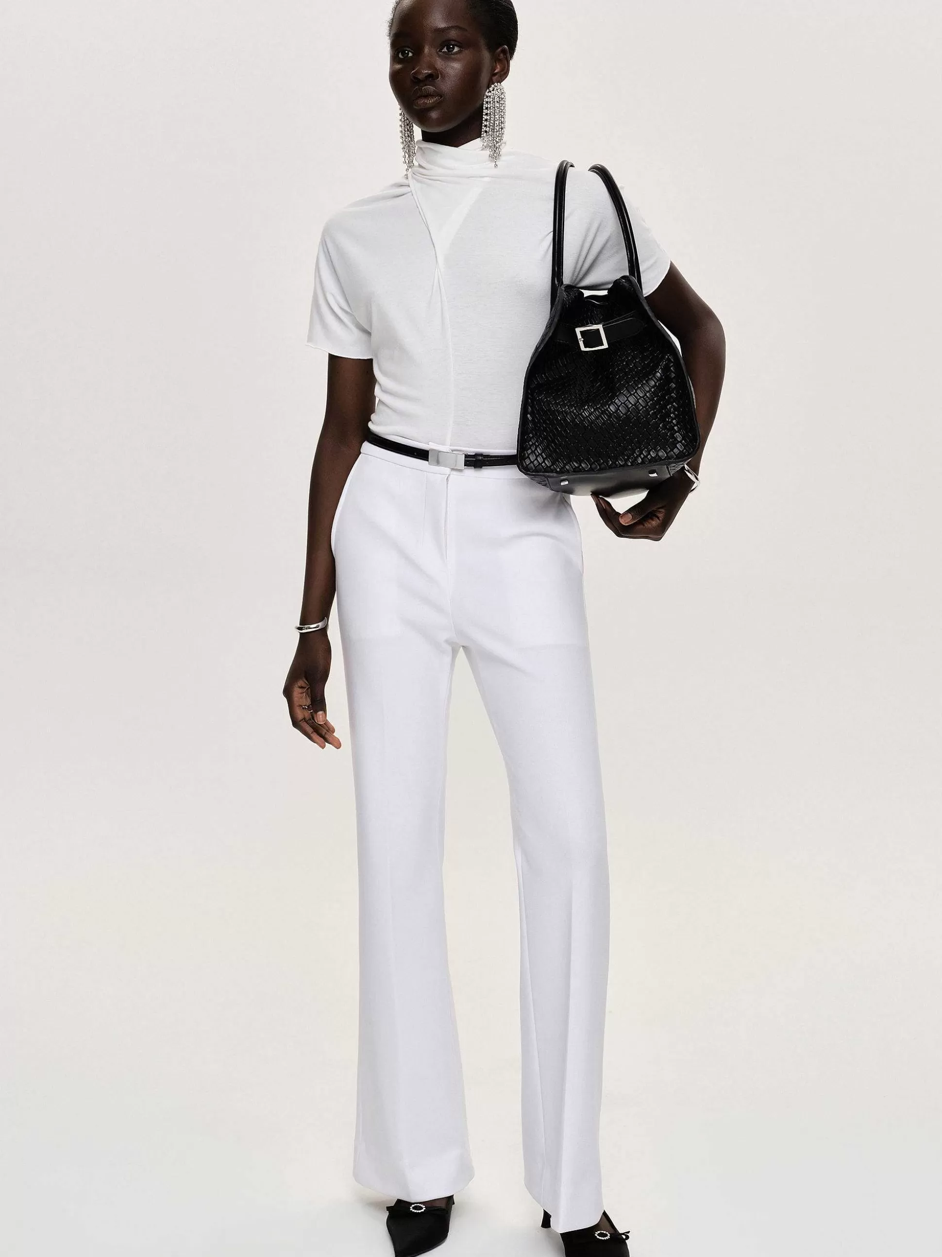 Source Unknown T-Shirt A Col Croise Daye, Blanc Online